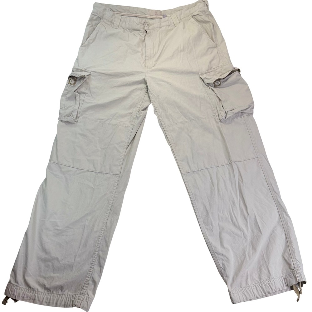 Vintage Gap khakis Gap Cargo Pants Mens 38x32 Khaki Tan Cotton Y2K 2002 Utility